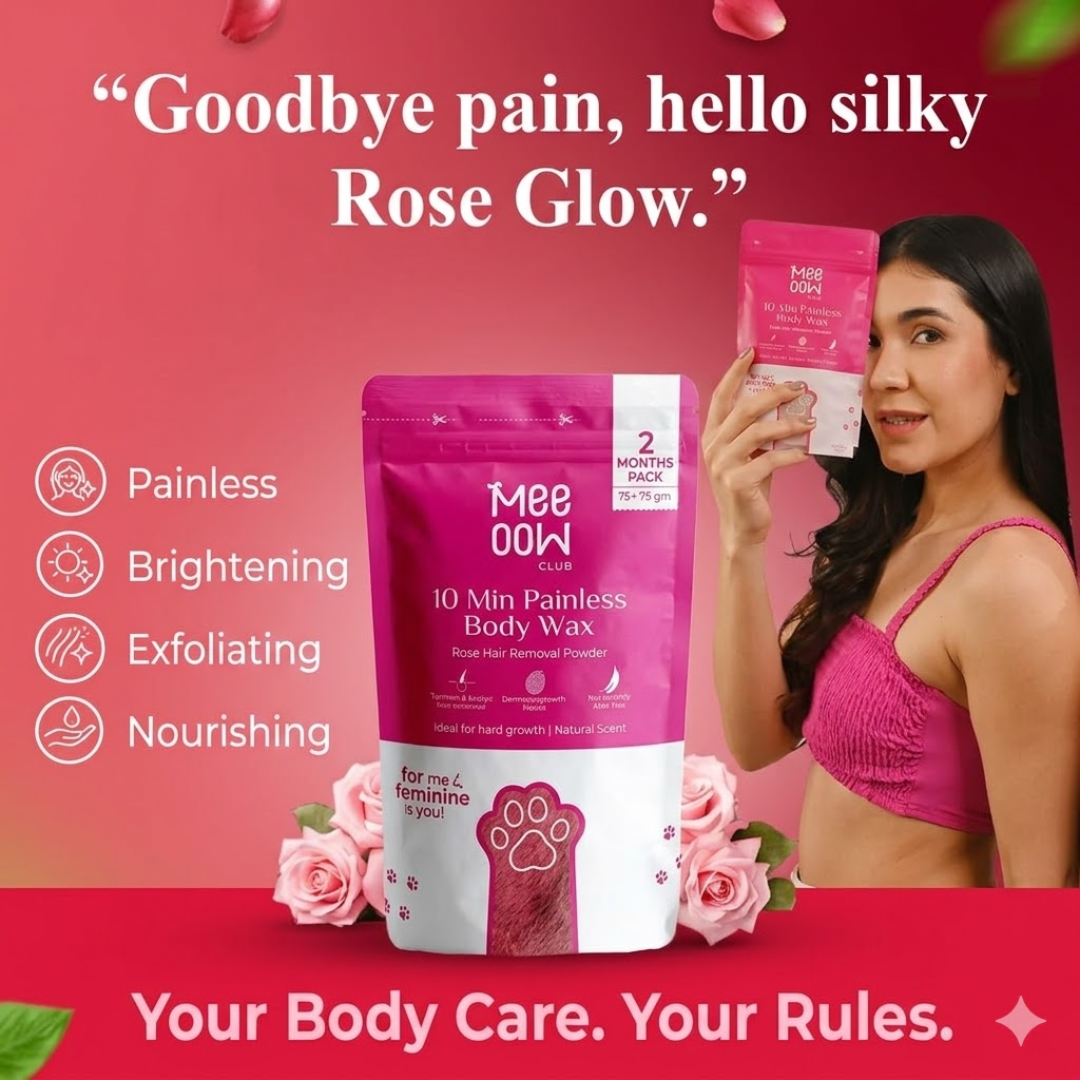 Meeow Club 10-Min Painless Body Wax | Painless Hair Removal Powder