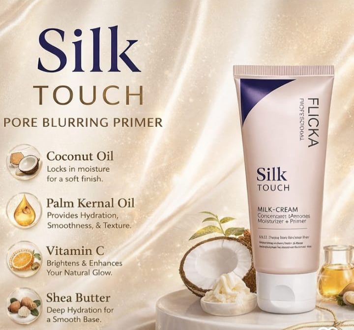 Flicka Silk Touch - 3 in 1 Moisturizer, Primer & Sunscreen for Face