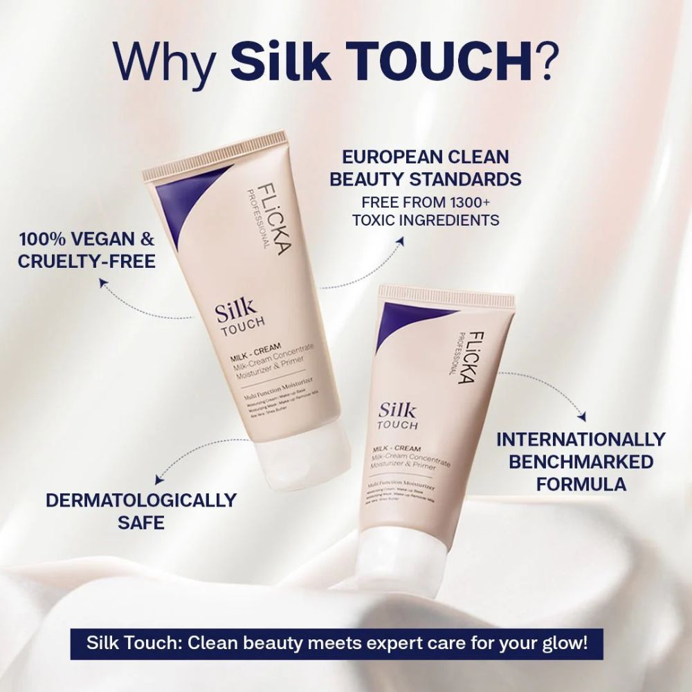 Flicka Silk Touch - 3 in 1 Moisturizer, Primer & Sunscreen for Face